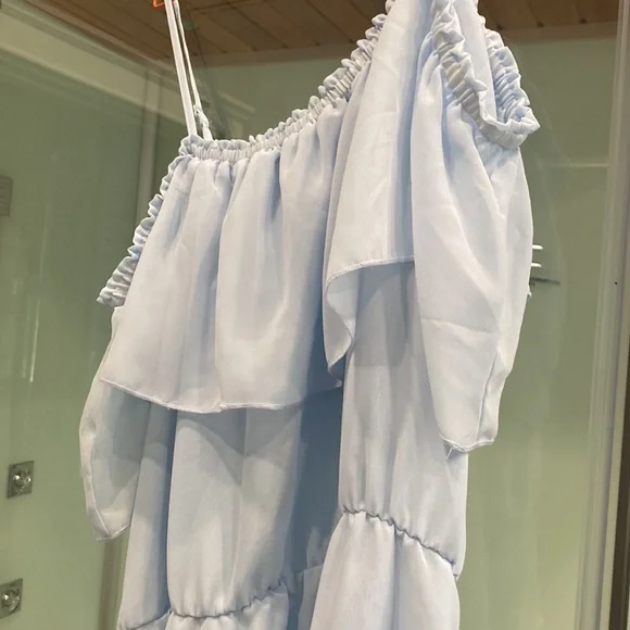 Divided Powder Blue dress - Picture 2 of 3